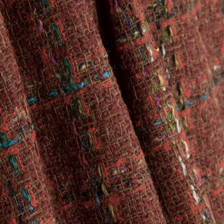 Tweed de lã Siena Terracota - Ribes y Casals