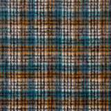Tweed de lã Inverness turquesa de tecido dupla face - Ribes y Casals