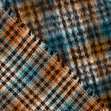 Tweed de lã Inverness turquesa de tecido dupla face - Ribes y Casals
