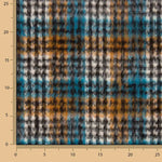 Tweed de lã Inverness turquesa de tecido dupla face - Ribes y Casals