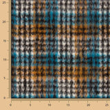 Tweed de lã Inverness turquesa de tecido dupla face - Ribes y Casals