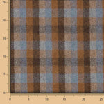 Loden de lã Glenmore xadrez azul e telha - Ribes y Casals