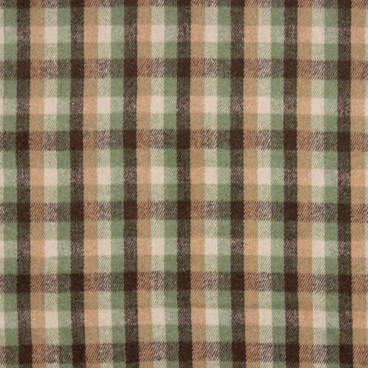 Loden de lã Glenmore xadrez verde salva e camel - Ribes y Casals