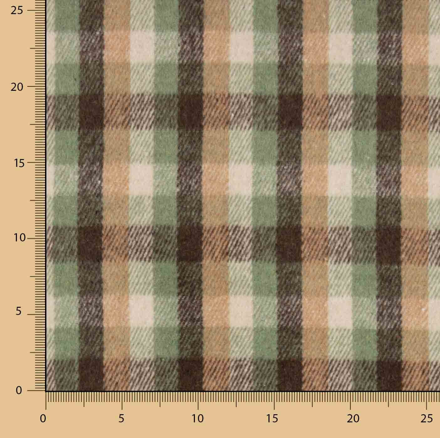Loden de lã Glenmore xadrez verde salva e camel - Ribes y Casals