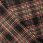 Loden de lã Sherwood com padrão xadrez cinzento, vermelho e camel - Ribes y Casals