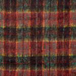 Tweed de lã Glencoe de tecido dupla face, vermelho e turquesa - Ribes y Casals