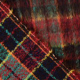 Tweed de lã Glencoe de tecido dupla face, vermelho e turquesa - Ribes y Casals