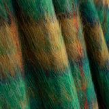 Tweed de lã Glencoe tecido dupla face, verde esmeralda e ocre - Ribes y Casals