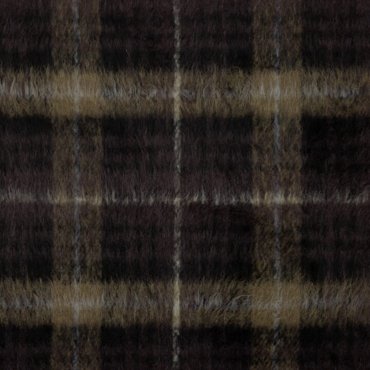 Tweed de lã Braemar tecido dupla face, castanho e camel - Ribes y Casals