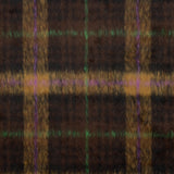 Tweed de lã Braemar de tecido dupla face, castanho e violeta - Ribes y Casals