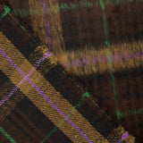 Tweed de lã Braemar de tecido dupla face, castanho e violeta - Ribes y Casals