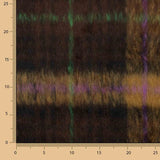Tweed de lã Braemar de tecido dupla face, castanho e violeta - Ribes y Casals