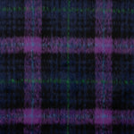 Tweed de lã Braemar de tecido dupla face, azul-escuro e violeta - Ribes y Casals