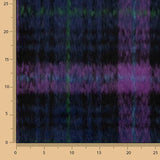 Tweed de lã Braemar de tecido dupla face, azul-escuro e violeta - Ribes y Casals