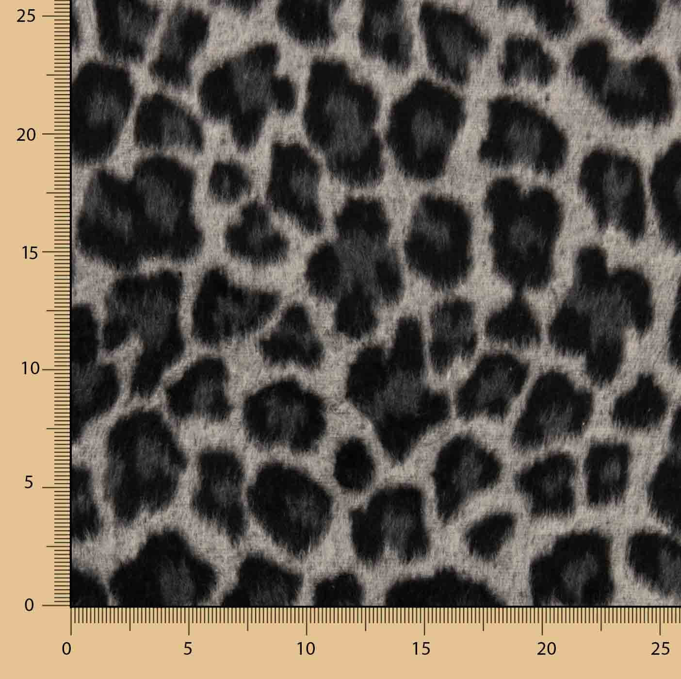 Loden de lã Serengeti com animal print leopardo cinzento - Ribes y Casals