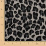 Loden de lã Serengeti com animal print leopardo cinzento - Ribes y Casals