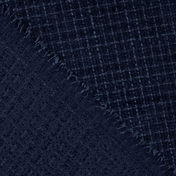 Tweed de lã azul-marinho - Ribes y Casals