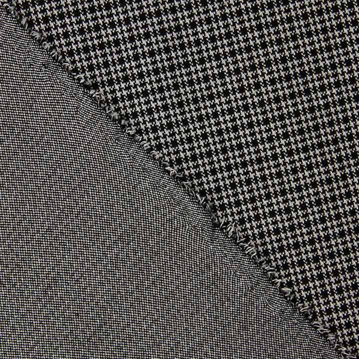 Malha jacquard, padrão «pé-de-galo» e xadrez a preto e branco - Ribes y Casals