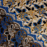 Bordado Rebrodé com Tecido de Lantejoulas Alhambra Azul - Ribes y Casals