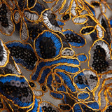 Bordado Rebrodé com Tecido de Lantejoulas Alhambra Azul - Ribes y Casals