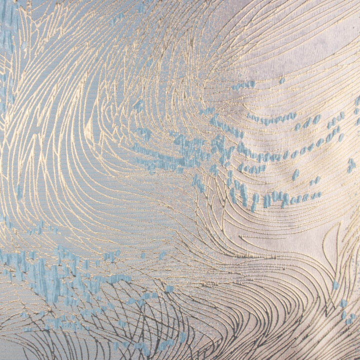 Jacquard Fantasia Vórtice Azul Céu e Marfim - Ribes y Casals