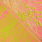 Jacquard Fantasia Vórtice Fúcsia e Lima - Ribes y Casals
