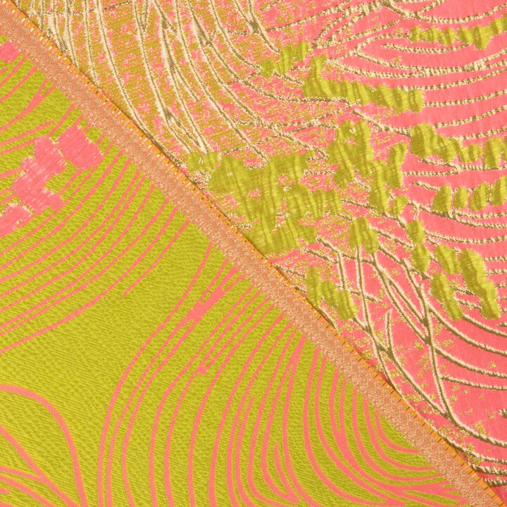 Jacquard Fantasia Vórtice Fúcsia e Lima - Ribes y Casals