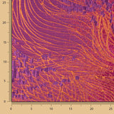 Jacquard Fantasia Vórtice Roxo e Laranja - Ribes y Casals