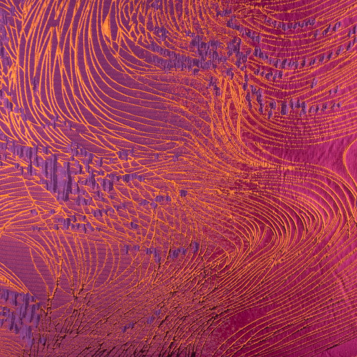 Jacquard Fantasia Vórtice Roxo e Laranja - Ribes y Casals