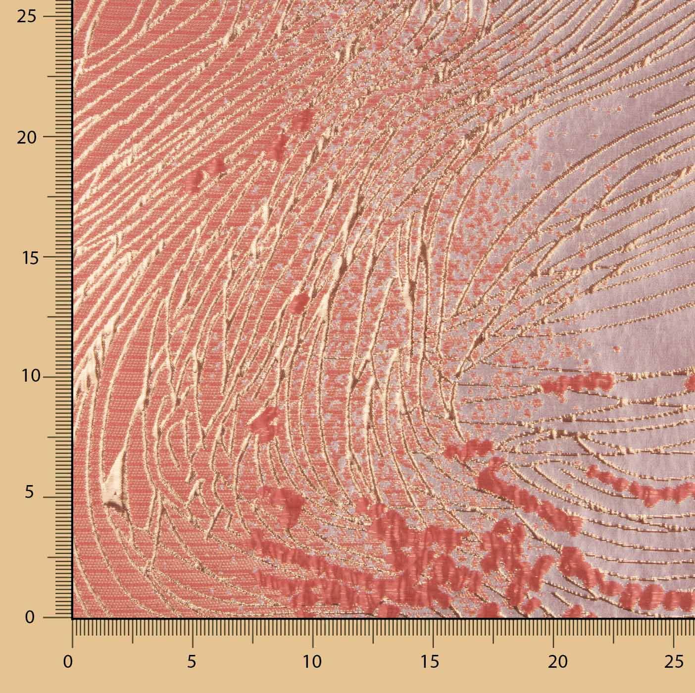 Jacquard Fantasia Vórtice Coral e Rosa - Ribes y Casals