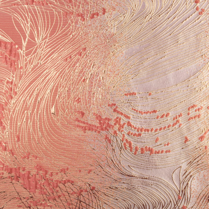 Jacquard Fantasia Vórtice Coral e Rosa - Ribes y Casals