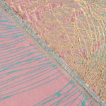 Jacquard Fantasia Vórtice Turquesa e Rosa - Ribes y Casals