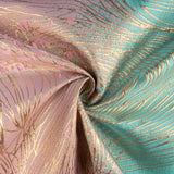 Jacquard Fantasia Vórtice Turquesa e Rosa - Ribes y Casals