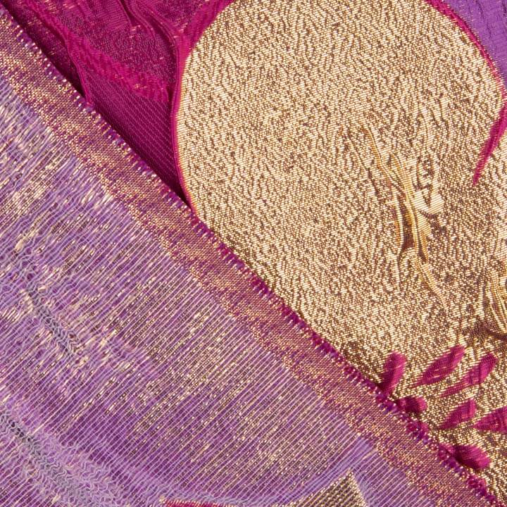 Jacquard Fantasia com Pétalas em Fúcsia e Roxo - Ribes y Casals