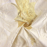 Jacquard Fantasia Pétalas Marfim e Dourado - Ribes y Casals