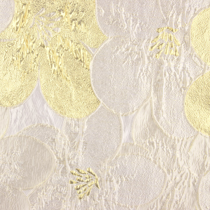 Jacquard Fantasia Pétalas Marfim e Dourado - Ribes y Casals