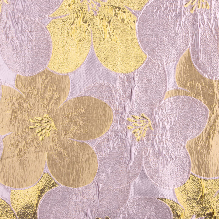 Jacquard Fantasia com Pétalas em Malva e Dourado - Ribes y Casals