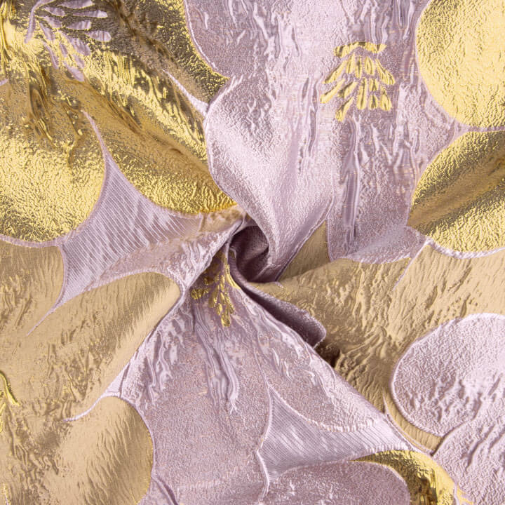 Jacquard Fantasia com Pétalas em Malva e Dourado - Ribes y Casals