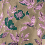 Top em brocado fantasia magnólia, taupe, verde e rosa - Ribes y Casals