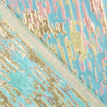 Jacquard Fantasia com Brilhos Turquesa multicolorido - Ribes y Casals