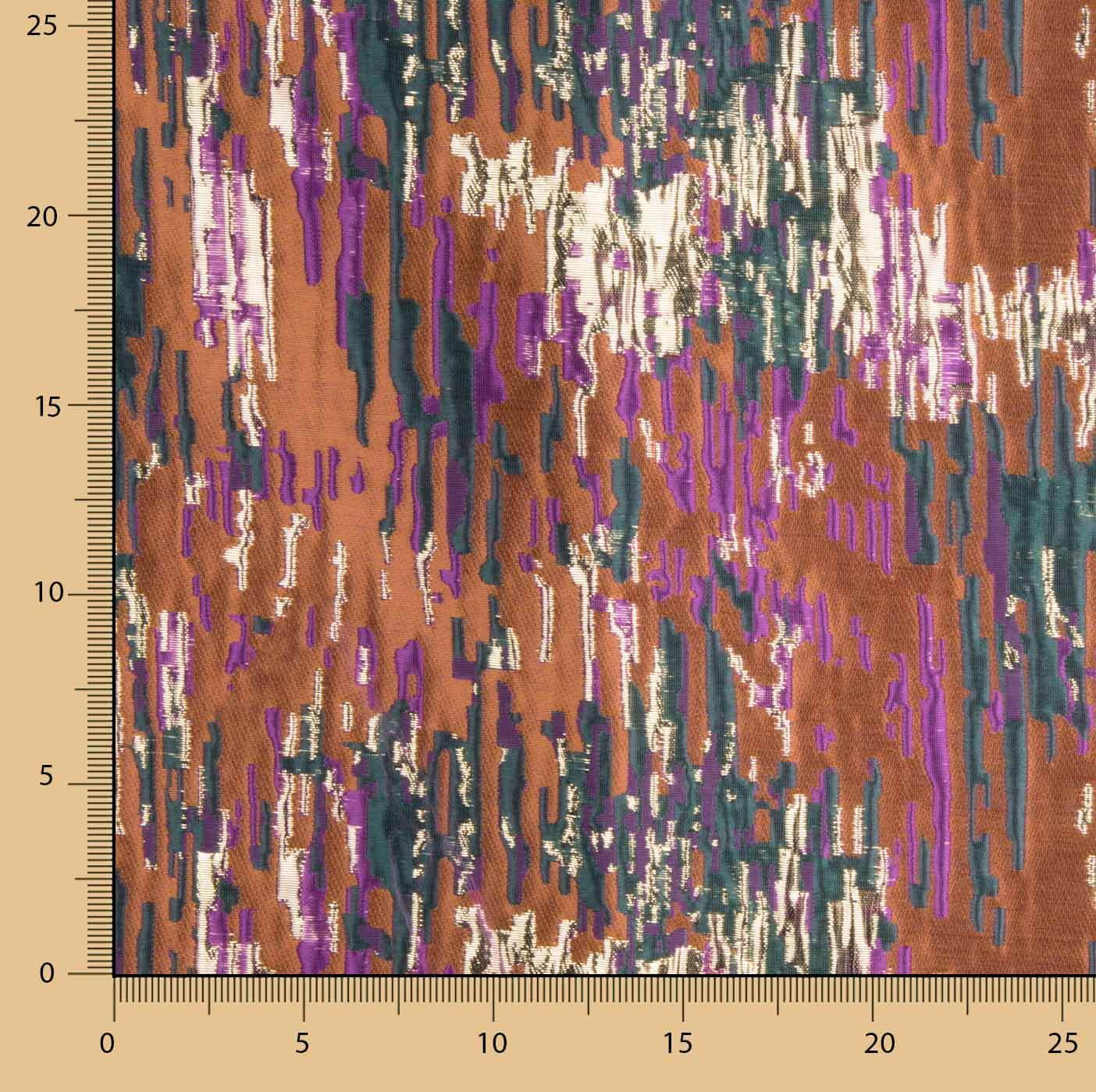 Jacquard Fantasia Brilhos Terracota Multicolorido - Ribes y Casals