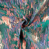 Jacquard Fantasia Brilhos Verde Petróleo Multicolorido - Ribes y Casals