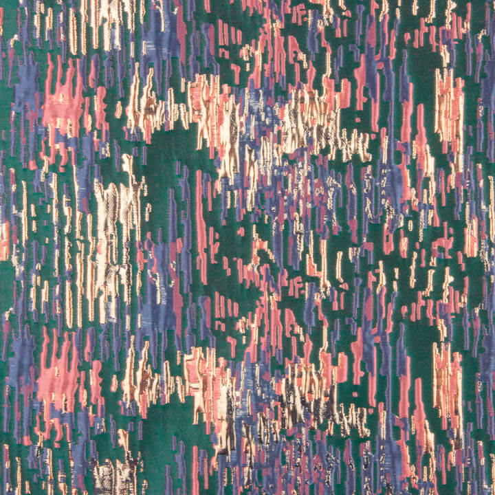 Jacquard Fantasia Brilhos Verde Petróleo Multicolorido - Ribes y Casals