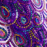 Tule Roxo Fantasia Elástico com Lantejoulas Prisma - Ribes y Casals