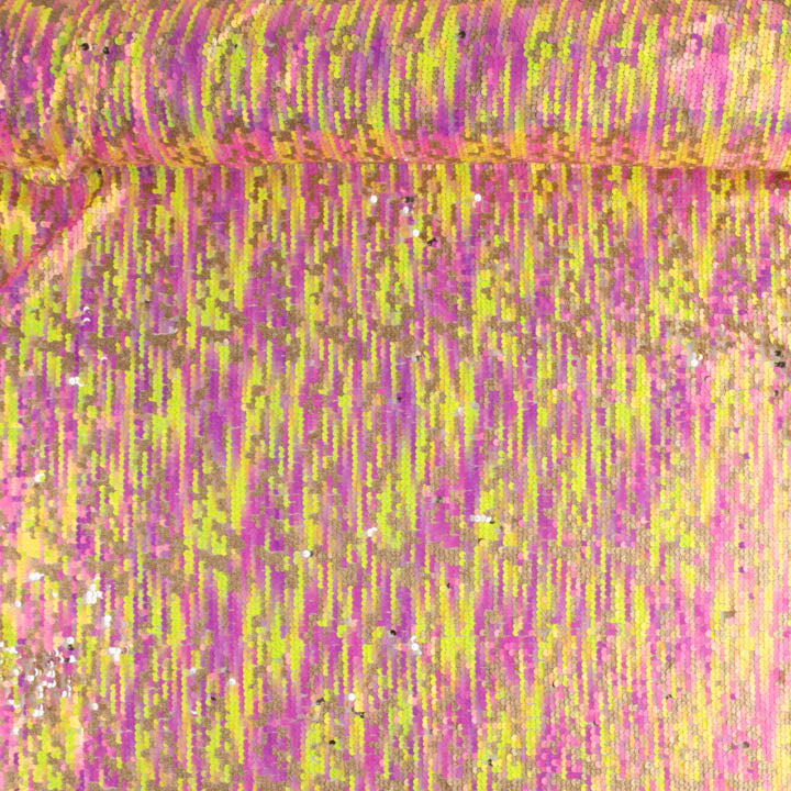 Tule Fantasia com Lantejoulas Iridescentes Aurora Fúcsia - Ribes y Casals