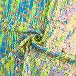 Tule Fantasia com Tecido de Lantejoulas Iridescentes Aurora Verde - Ribes y Casals