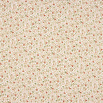 Viyela estampada com Florzinhas em Coral e Verde - Ribes y Casals