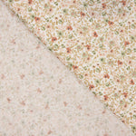 Viyela estampada com Florzinhas em Coral e Verde - Ribes y Casals