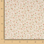 Viyela estampada com Florzinhas em Coral e Verde - Ribes y Casals