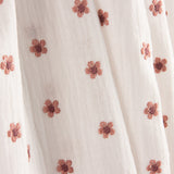 Bámbula Bordada com Flores Floral Cor de Coral - Ribes y Casals